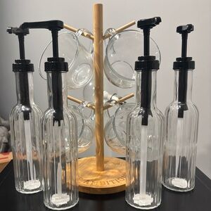 Elegant Glass Syrup Dispensers Pumps